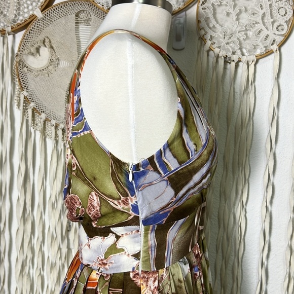 Anthropologie | Aryeh Sleevel Fit N Flare Midi Length Dress Size Small - Picture 6 of 10